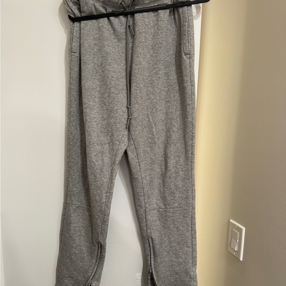 Adidas Gray fleece lined Jogger Pants